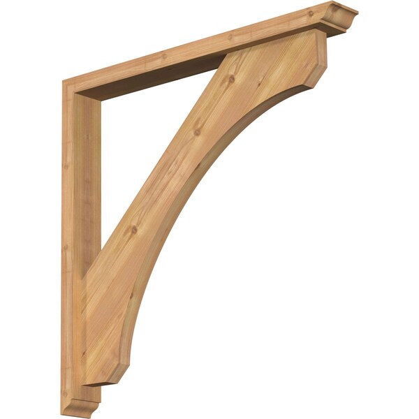 Ekena Millwork Legacy Traditional Smooth Bracket w/ Offset Brace, Western Red Cedar, 3 1/2"W x 30"D x 30"H BKT0402X30X30LEC01SWR - main